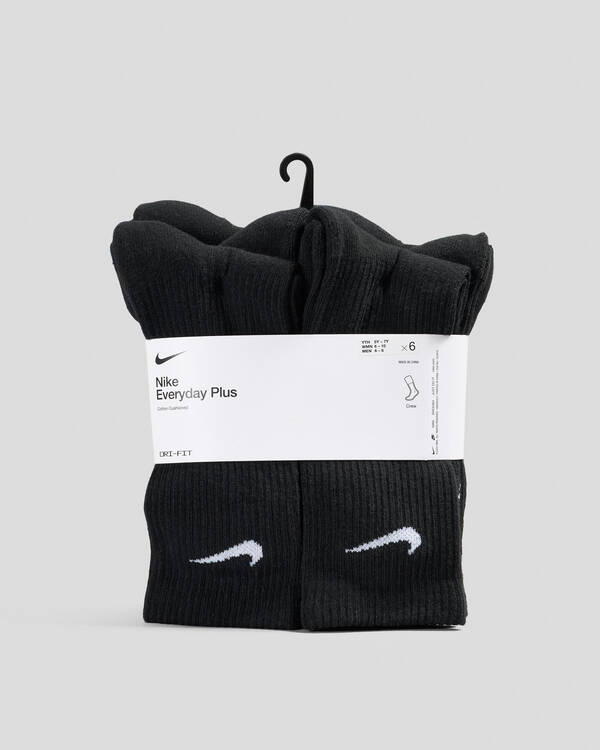 Nike Women's Everyday Plus Cushioned Training Crew Sock Pack for Womens