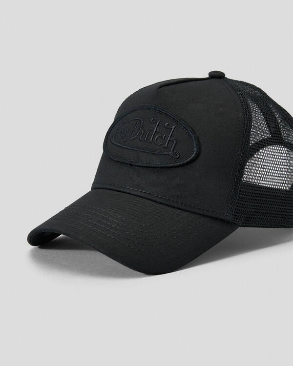 Von Dutch Triple Black Trucker Cap for Mens