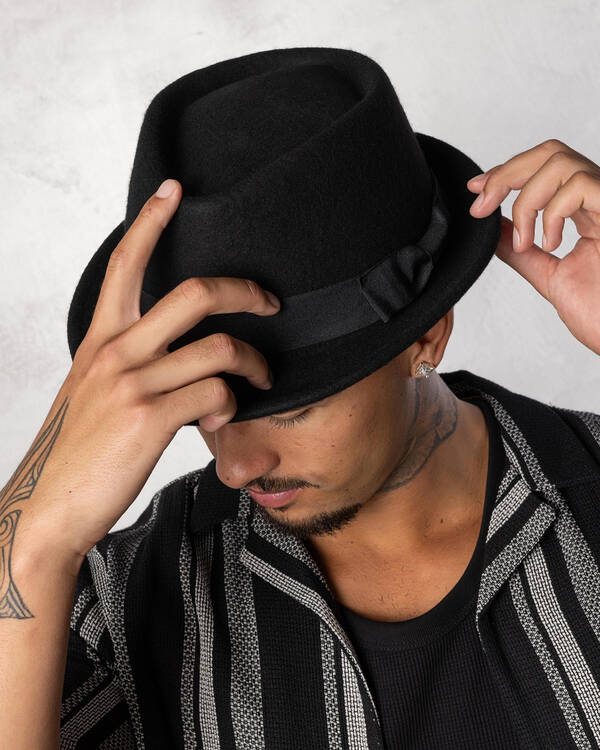 Miscellaneous Fring Felt Fedora for Mens