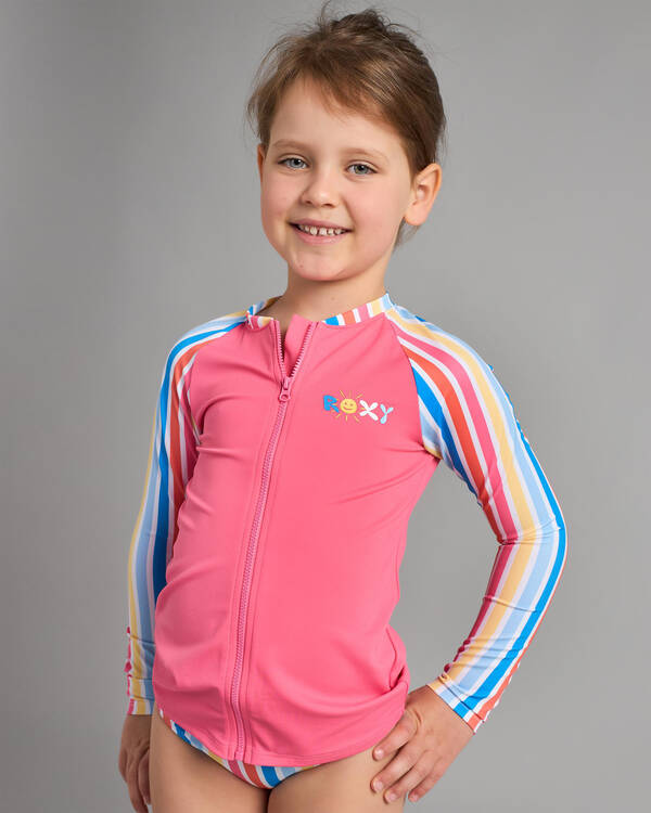 Roxy Toddlers' Holy Stripe Long Sleeve Rash Vest Set for Womens