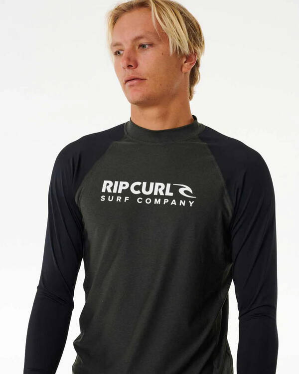 Rip Curl Shock UPF Long Sleeve Rash Vest for Mens