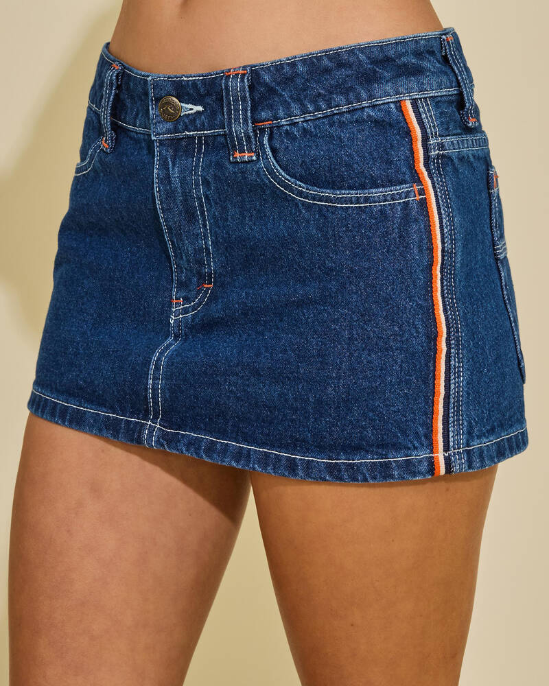 Rusty Flip Mommy Mini Denim Skirt for Womens