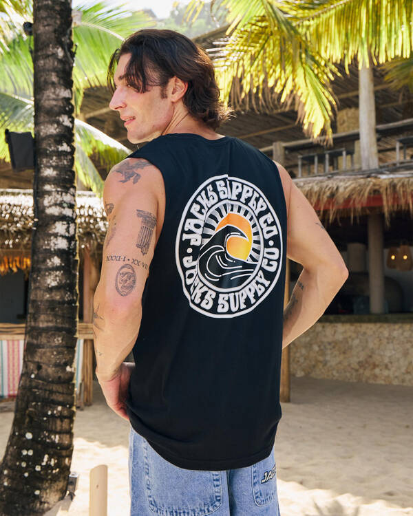 Jacks Rising Sun Muscle Tank for Mens