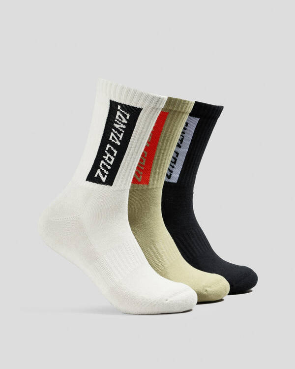 Santa Cruz SC Eliminate Crew Socks 3 Pack for Mens