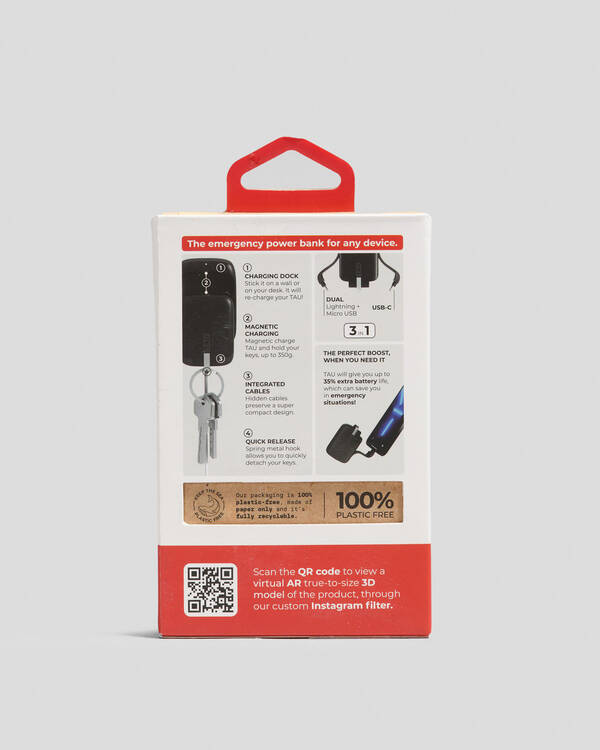 Rolling Square 3 In 1 Keyring Powerbank 1400mAh for Unisex