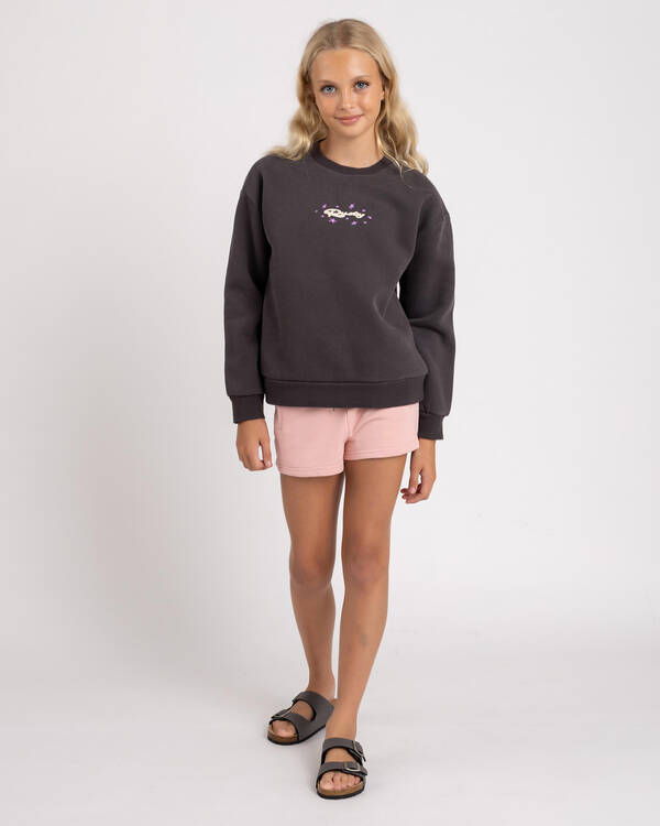 Rusty Girls' Wildflower Relaxed Crew Fleece for Womens
