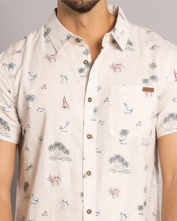 Salty Life Seashore Short Sleeve Shirt for Mens
