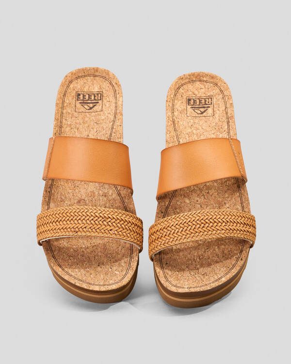 Reef Womens Cushion Vista Hi Slide Sandals for Womens