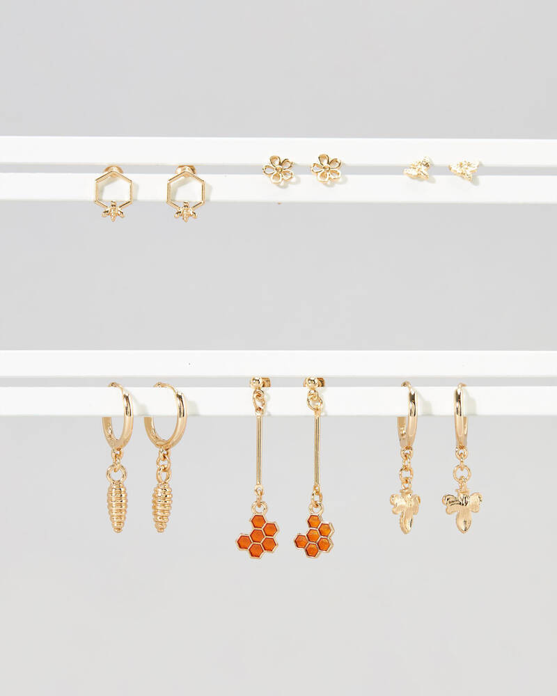 Karyn In LA Bee Hive Earring Pack for Womens