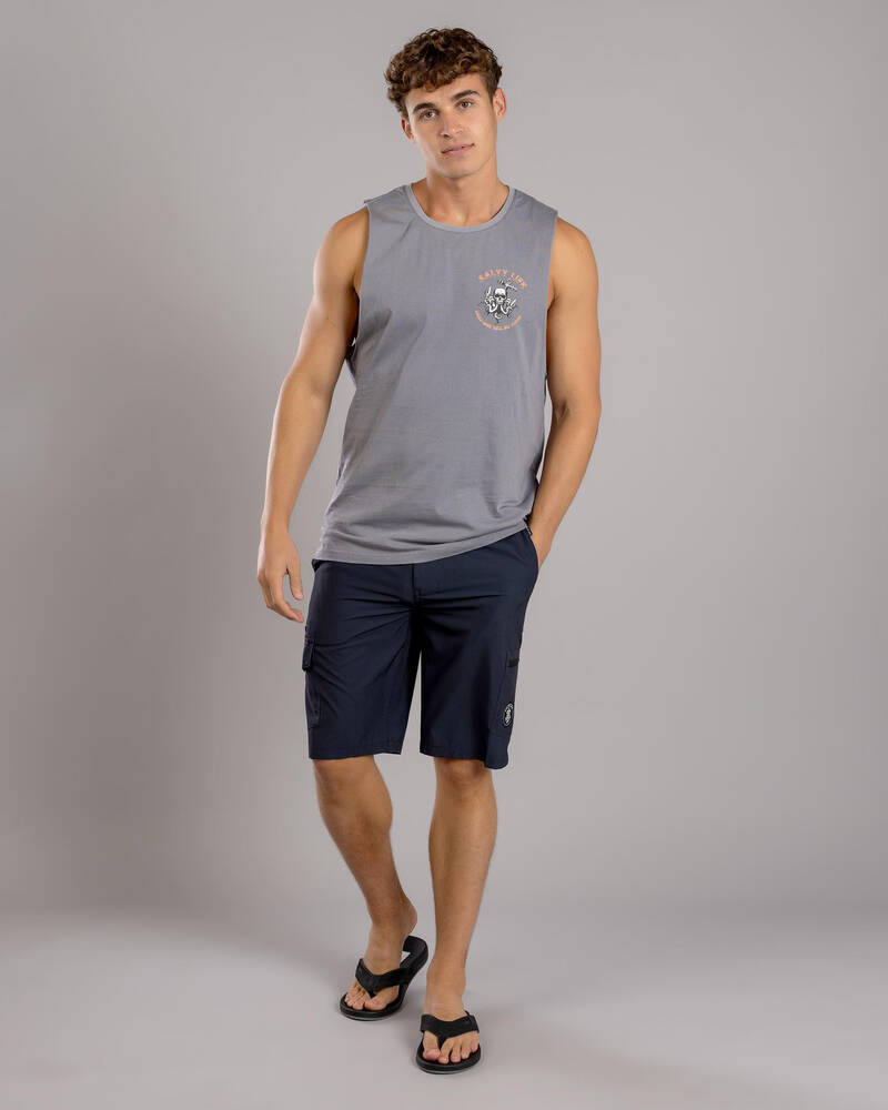 Salty Life Dark Grasp Muscle Tank for Mens