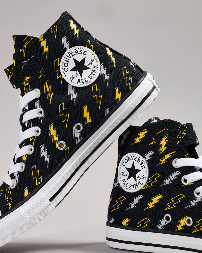 Converse Junior Boys' Chuck Taylor All Star Electric Bolt Easy-On Shoes for Mens