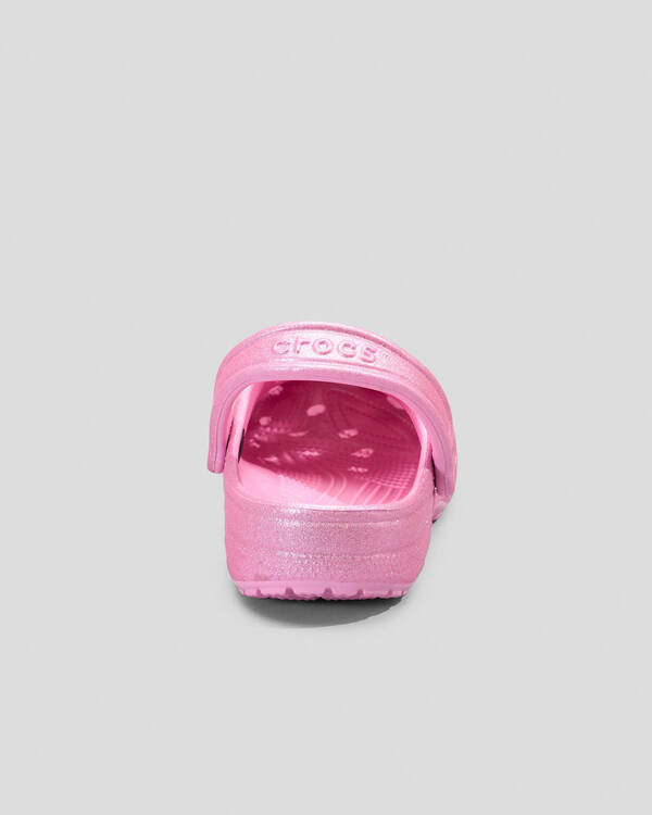 Crocs Kids' Classic Glitter Clogs for Unisex