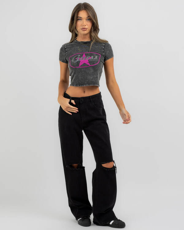 GUESS Vintage Star Baby Tee for Womens