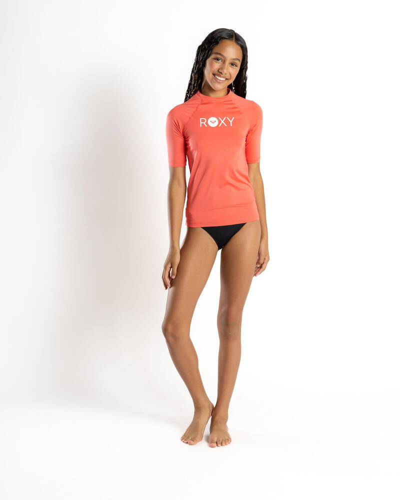 Roxy Girls' Essential Short Sleeve Rash Vest for Womens