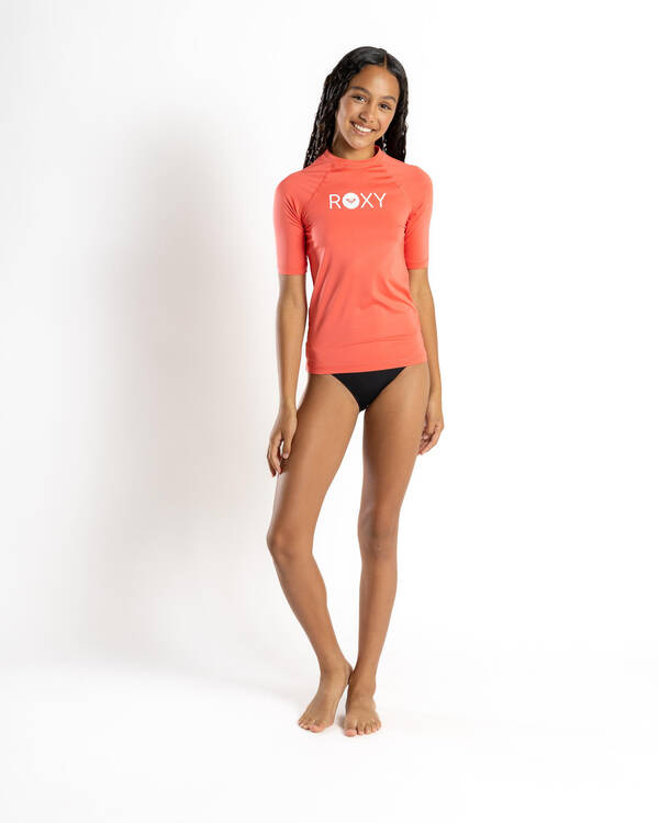 Roxy Girls' Essential Short Sleeve Rash Vest for Womens