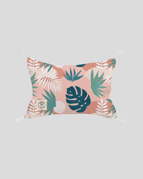 Mooloola Blush Palm Inflatable Beach Pillow for Womens