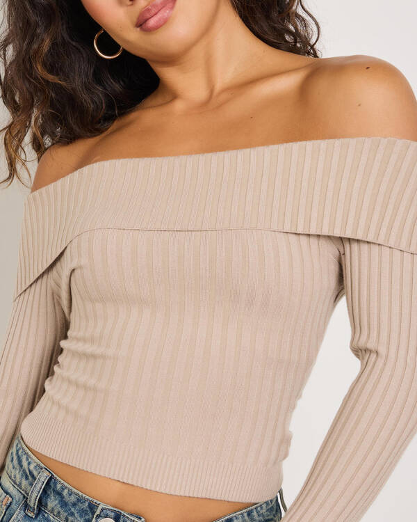 Ava And Ever Ari Off Shoulder Knit Top for Womens