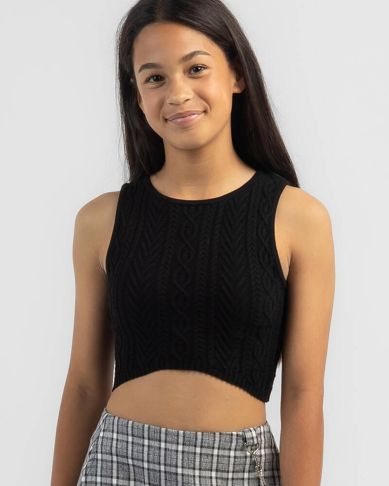 Ava And Ever Girls' Hollie Cable Knit Top for Womens