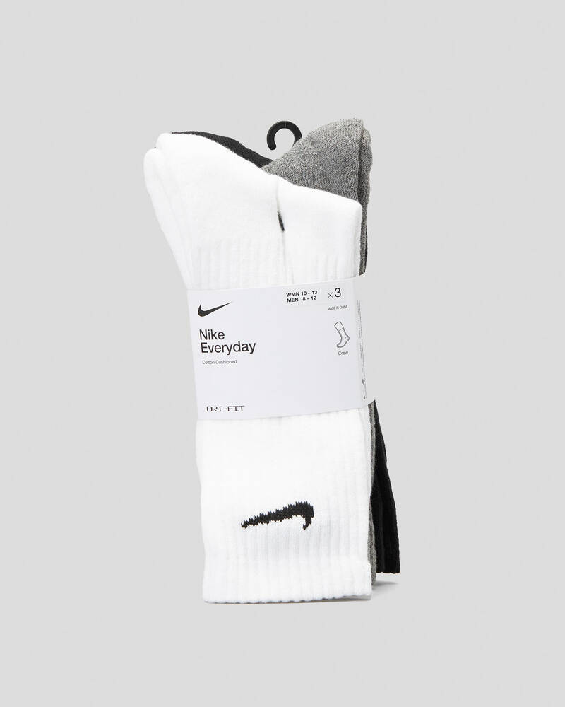 Nike Everyday Cushion Crew Socks 3 Pack for Mens