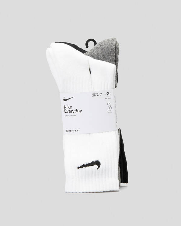 Nike Everyday Cushion Crew Socks 3 Pack for Mens