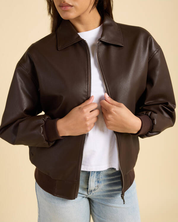 Ava And Ever Dean Faux Leather Jacket for Womens