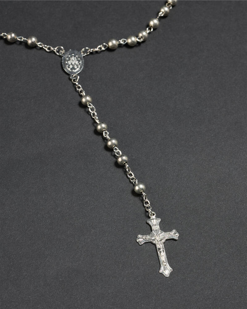 REPUBLIK Rosary Bead Necklace for Mens