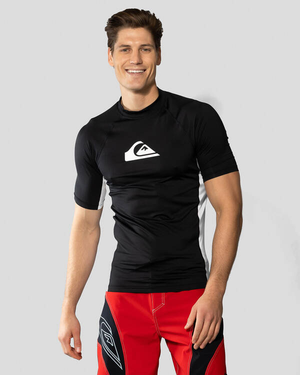 Quiksilver Everyday UPF50 Comp Short Sleeve Rash Vest for Mens