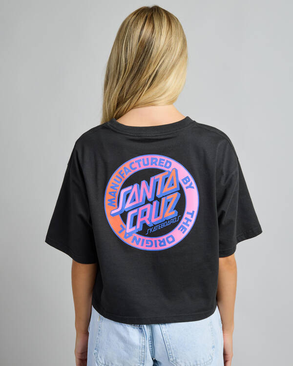 Santa Cruz MFG Dot Multi Fade Cropped T-Shirt for Womens