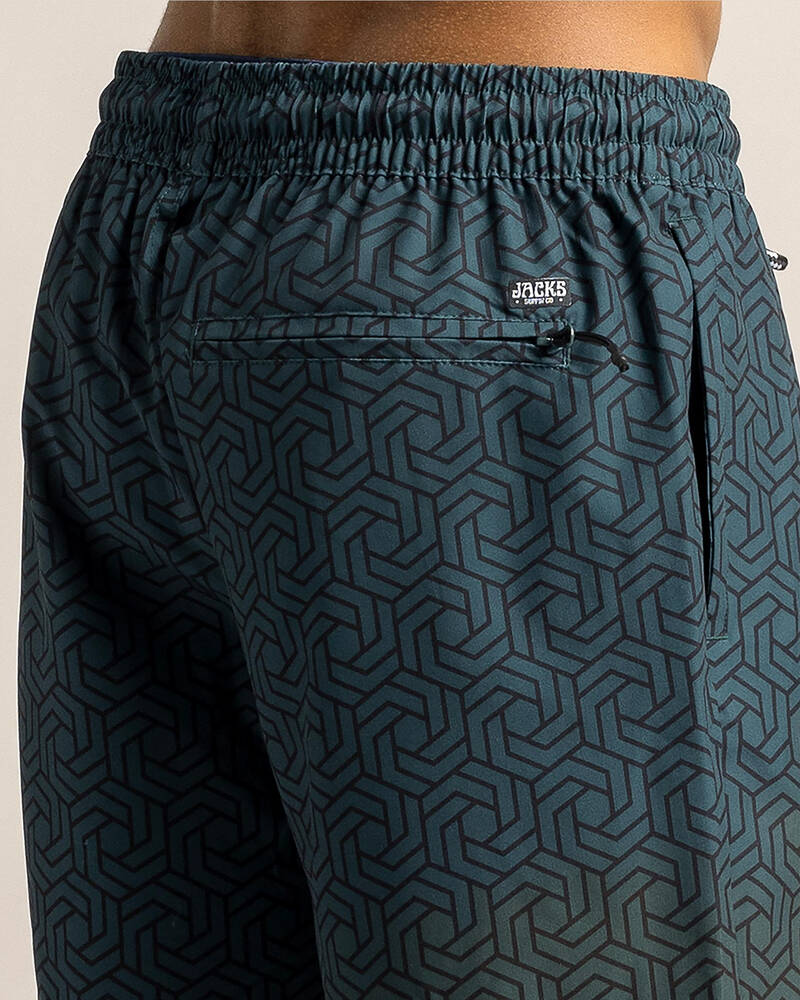 Jacks Matrix Elastic Waist Board Shorts for Mens