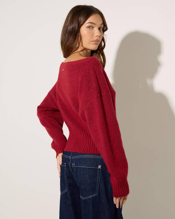 Ava And Ever Lenni Off Shoulder Knit Jumper for Womens