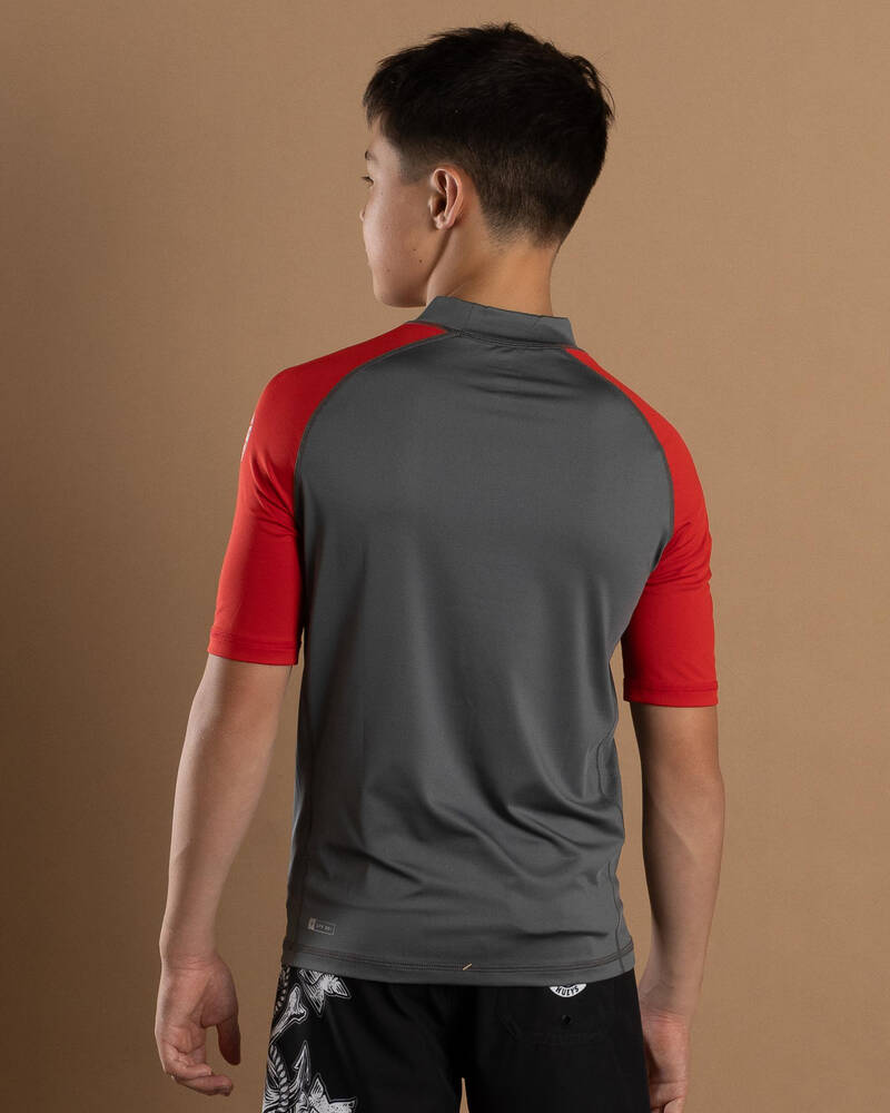 Rip Curl Boys' Shock Short Sleeve Rash Vest for Mens