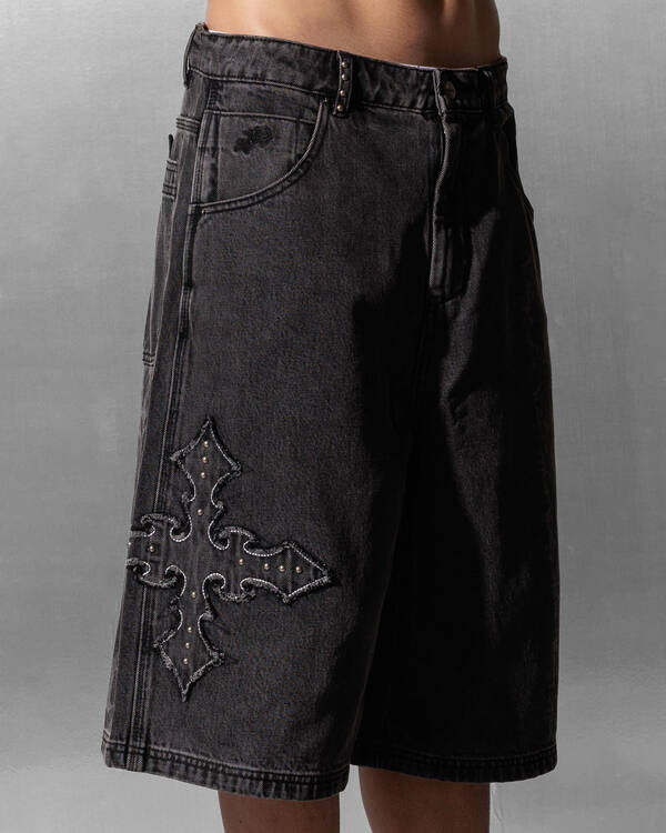 Worship Supplies Manic Dozer Jean Shorts for Mens