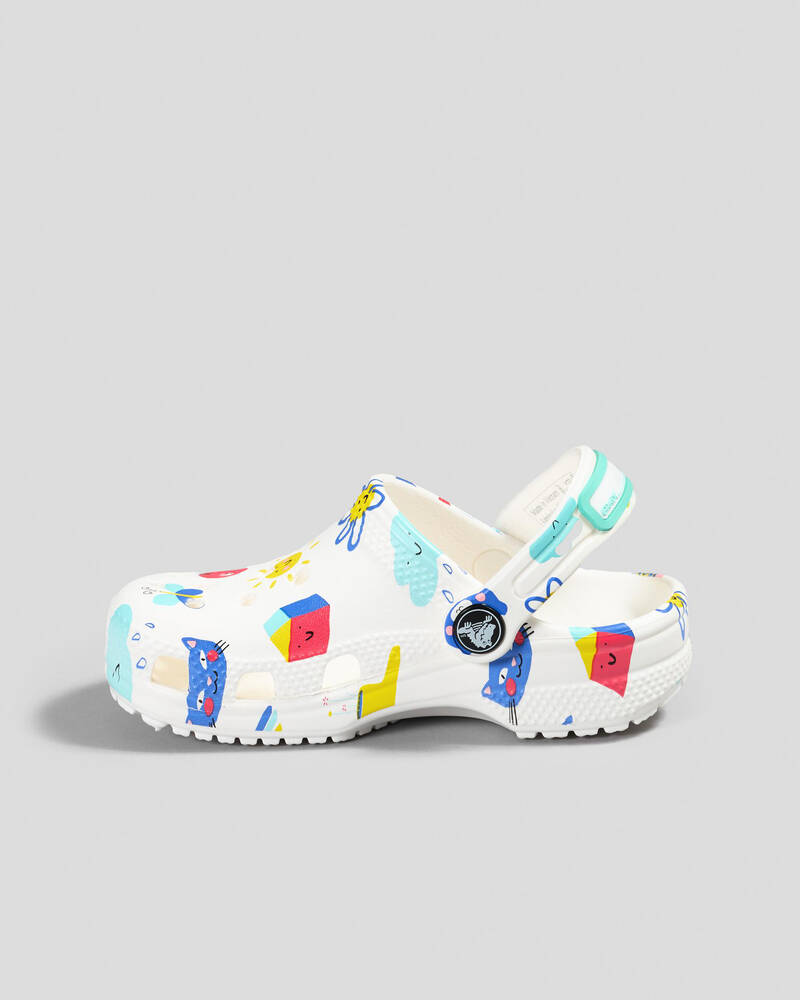 Crocs Toddlers' Classic Doodle Print Clogs for Unisex