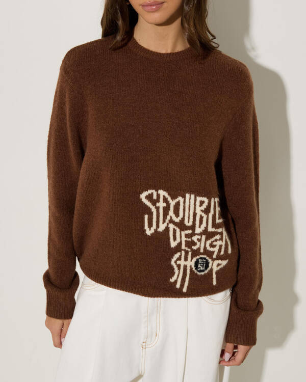 S-Double Placement Knit Jumper for Womens