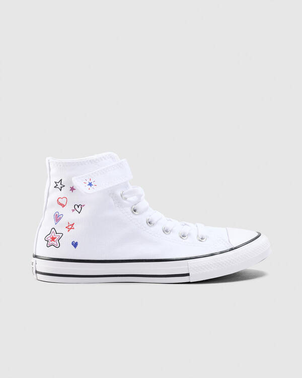 Converse Girls' Chuck Taylor All Star Doodles Easy On Shoes for Womens
