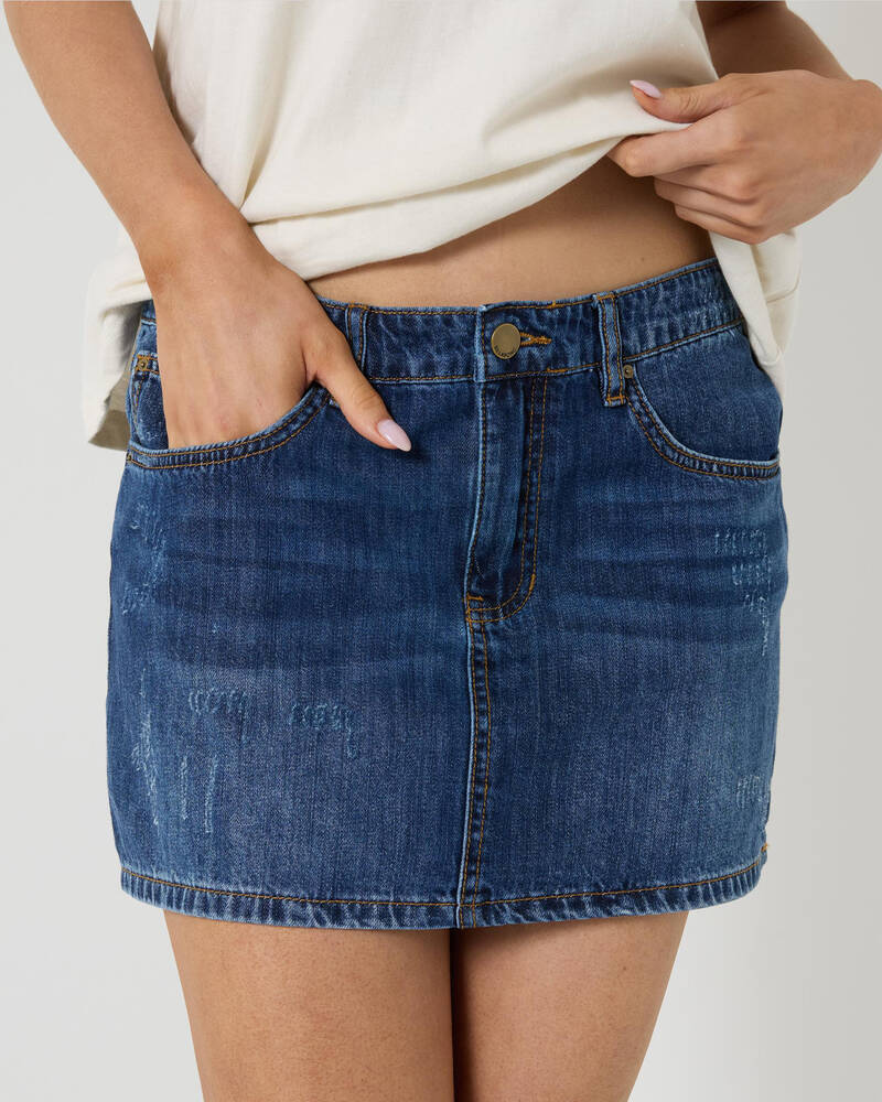 Billabong Frankie Denim Mini Skirt for Womens