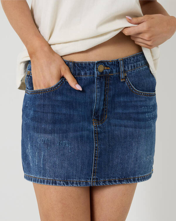 Billabong Frankie Denim Mini Skirt for Womens