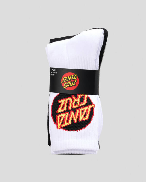 Santa Cruz Other Dot Crew Socks 3 Pack for Mens