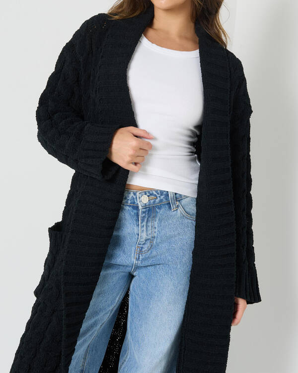 Mooloola Vogue Longline Cable Knit Cardigan for Womens