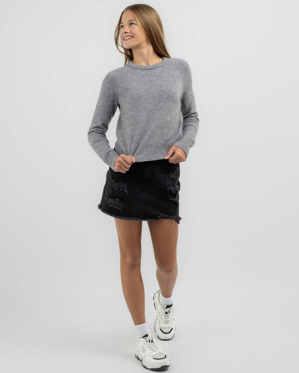 Mooloola Girls' Basic Crew Neck Knit Jumper for Womens