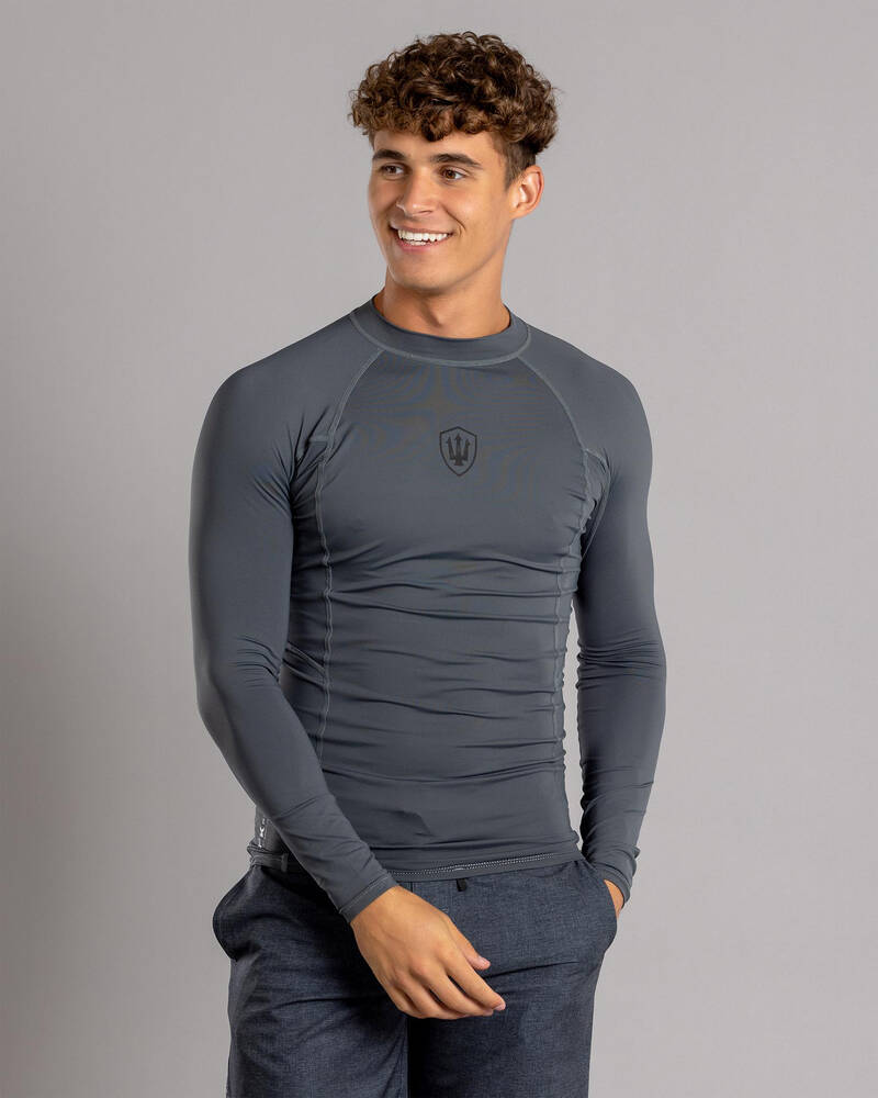 Far King Relaxed Fit Long Sleeve Rash Vest for Mens