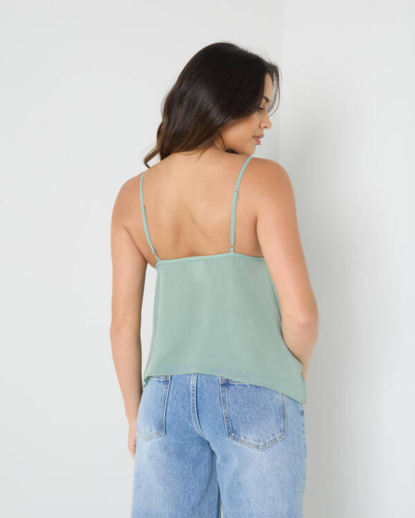 Ava And Ever Maree Tie Front Top for Womens