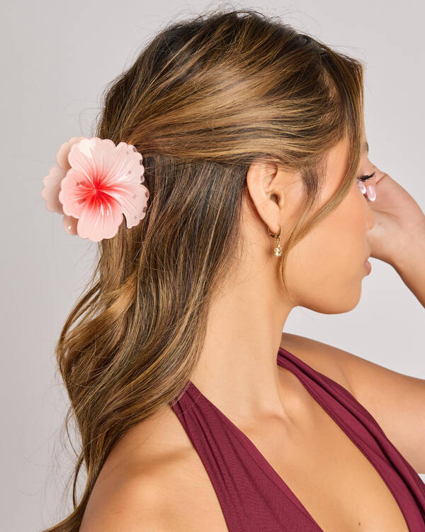 Karyn In LA Hibiscus Flower Hair Claw Clip for Womens