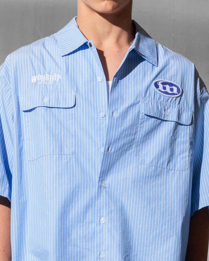 Worship Supplies Morality Box Crop Short Sleeve Shirt for Mens