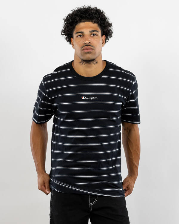 Champion Logo Stripe T-Shirt for Mens