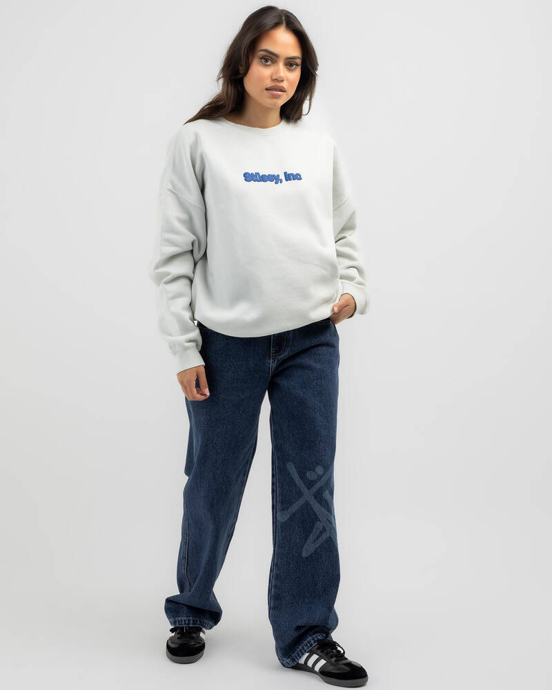 Stussy Wiki Oversized Crew Sweatshirt for Womens