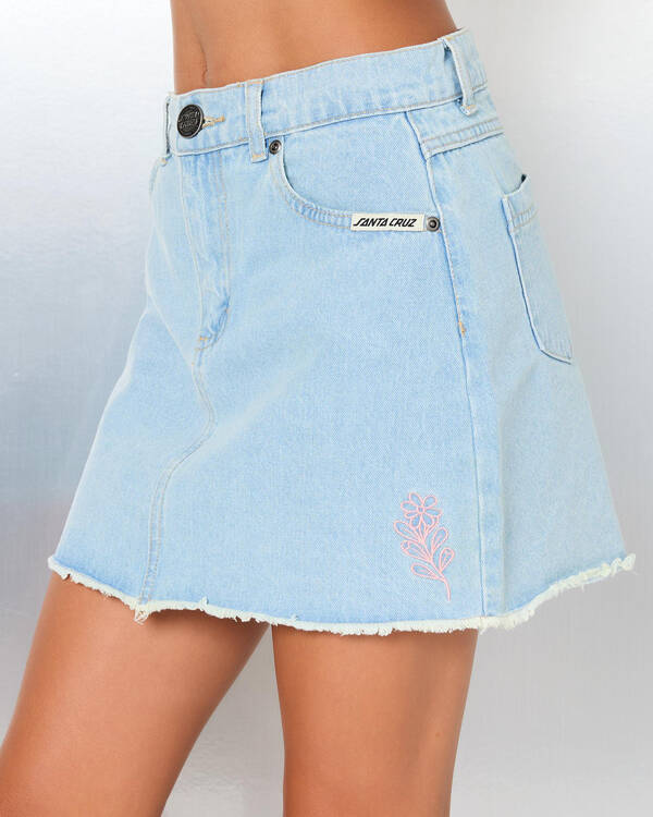 Santa Cruz Girls' Vibes Stack Denim Skirt for Womens