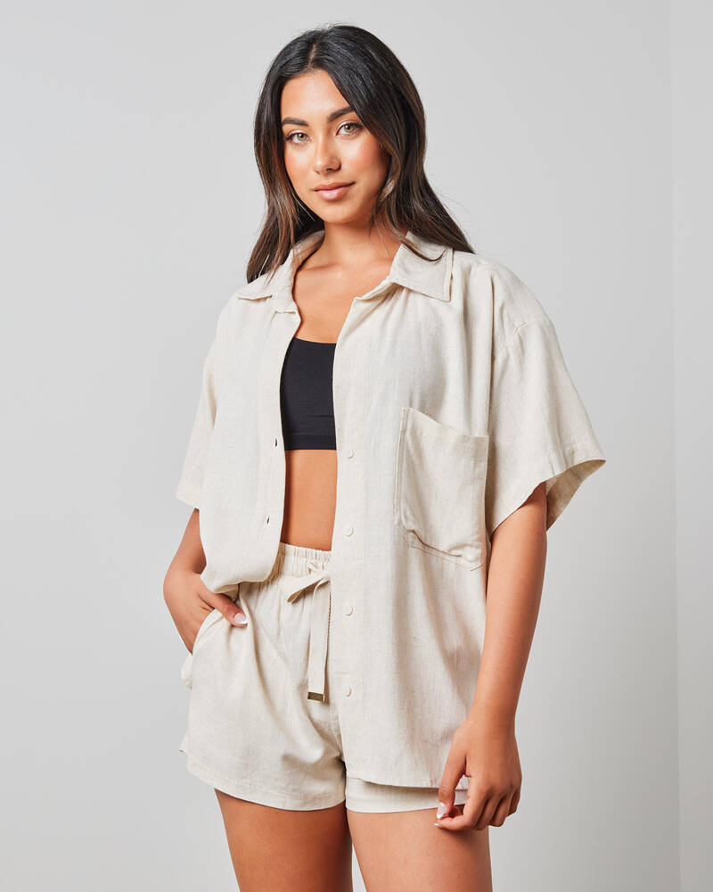 Mooloola Nora Hawaii Short Sleeve Shirt for Womens