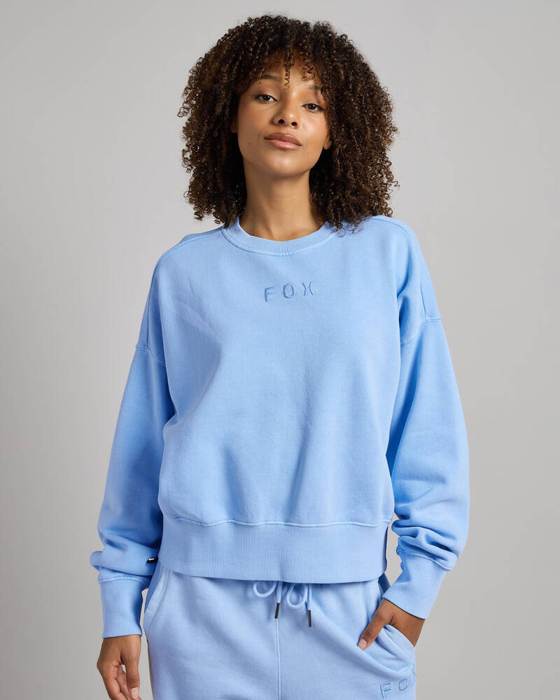 Fox Wordmark OV Fleece Crew Sweatshirt for Womens
