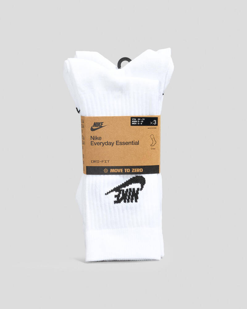 Nike Women's Sportswear Everyday Essential Crew Sock Pack for Womens